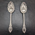 British Antique Silver Plate Berry Serving Spoon Pair